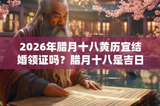 2026年腊月十八黄历宜结婚领证吗？腊月十八是吉日吗