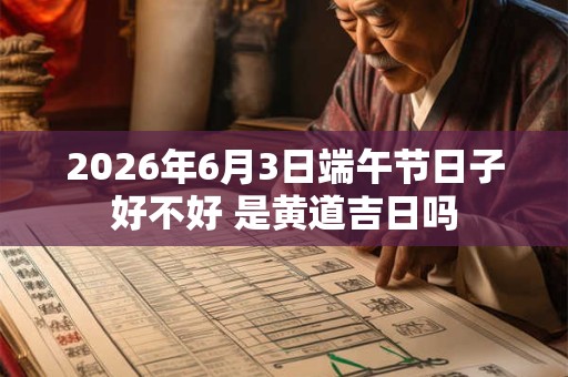 2026年6月3日端午节日子好不好 是黄道吉日吗