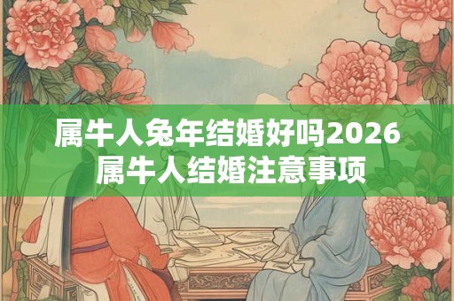 属牛人兔年结婚好吗2026 属牛人结婚注意事项