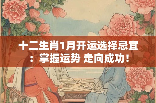 十二生肖1月开运选择忌宜：掌握运势 走向成功！