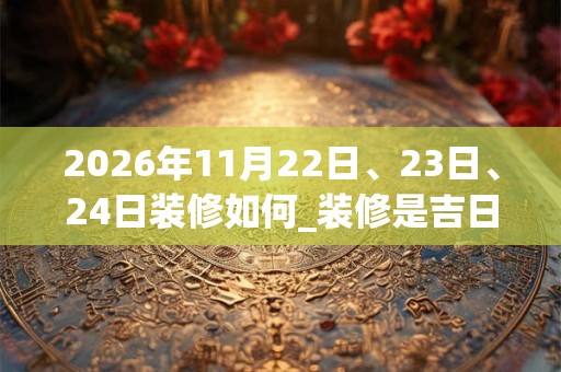 2026年11月22日、23日、24日装修如何_装修是吉日吗