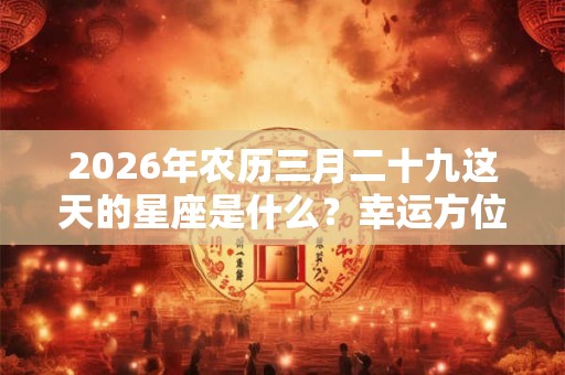 2026年农历三月二十九这天的星座是什么？幸运方位在哪里？