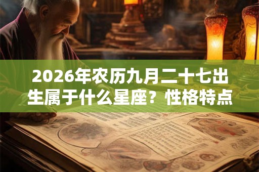 2026年农历九月二十七出生属于什么星座？性格特点好吗？