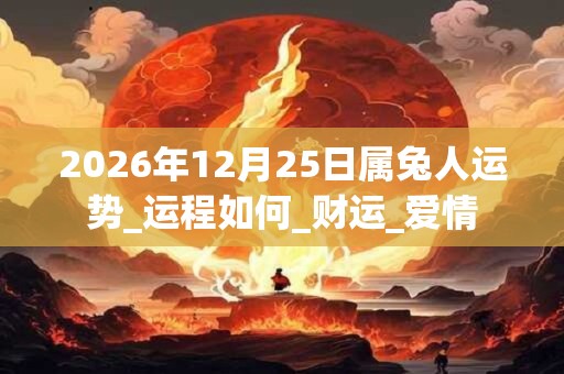 2026年12月25日属兔人运势_运程如何_财运_爱情