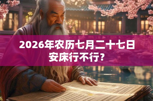 2026年农历七月二十七日安床行不行？