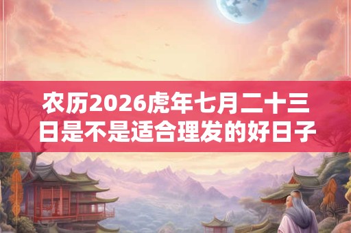 农历2026虎年七月二十三日是不是适合理发的好日子？
