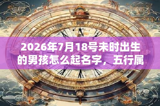 2026年7月18号未时出生的男孩怎么起名字，五行属什么