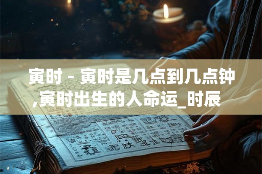 寅时 - 寅时是几点到几点钟,寅时出生的人命运_时辰    寅时