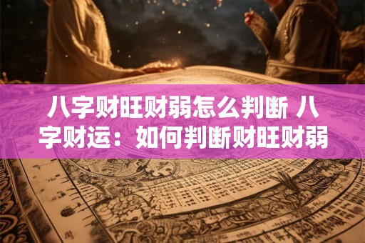 八字财旺财弱怎么判断 八字财运：如何判断财旺财弱