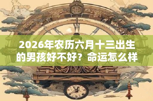 2026年农历六月十三出生的男孩好不好？命运怎么样？