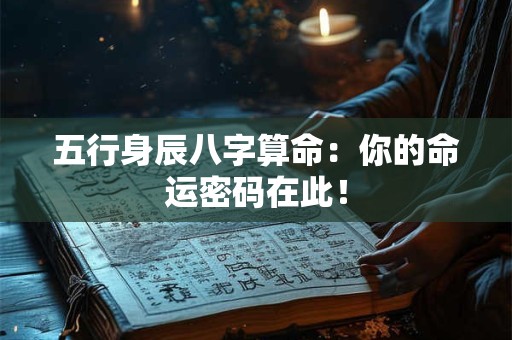 五行身辰八字算命：你的命运密码在此！