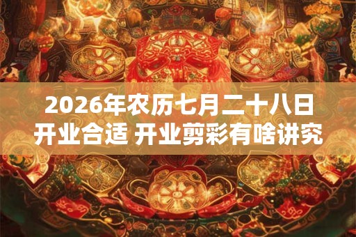 2026年农历七月二十八日开业合适 开业剪彩有啥讲究