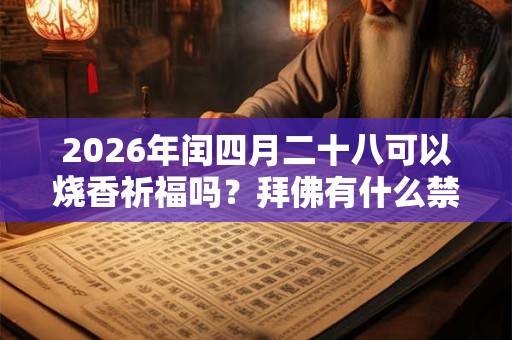 2026年闰四月二十八可以烧香祈福吗？拜佛有什么禁忌？