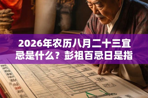 2026年农历八月二十三宜忌是什么？彭祖百忌日是指哪些？