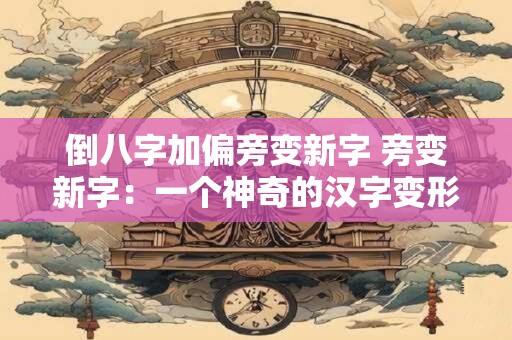 倒八字加偏旁变新字 旁变新字：一个神奇的汉字变形记