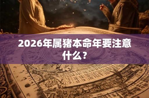 2026年属猪本命年要注意什么？