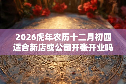 2026虎年农历十二月初四适合新店或公司开张开业吗？