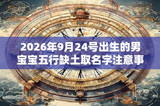 2026年9月24号出生的男宝宝五行缺土取名字注意事项