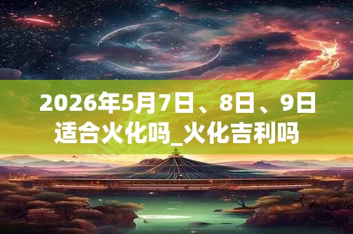 2026年5月7日、8日、9日适合火化吗_火化吉利吗