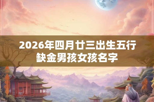 2026年四月廿三出生五行缺金男孩女孩名字