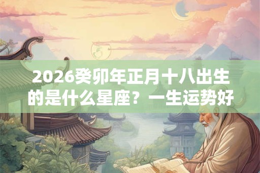 2026癸卯年正月十八出生的是什么星座？一生运势好吗