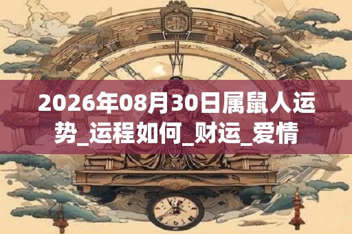 2026年08月30日属鼠人运势_运程如何_财运_爱情 2026年08月30日属鼠人运势_运程如何_财运_爱情