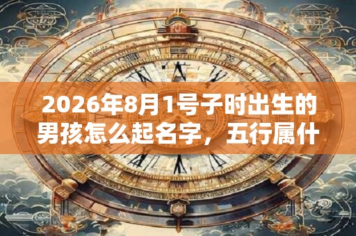 2026年8月1号子时出生的男孩怎么起名字，五行属什么？