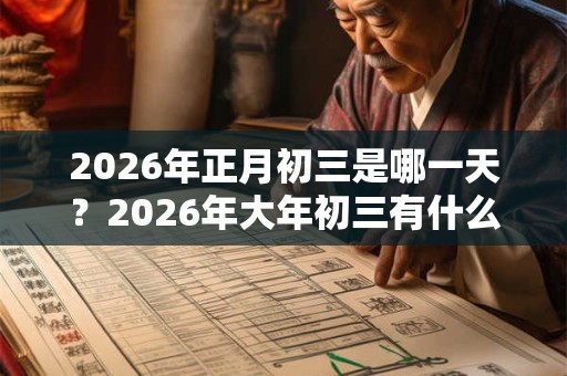 2026年正月初三是哪一天？2026年大年初三有什么风俗？