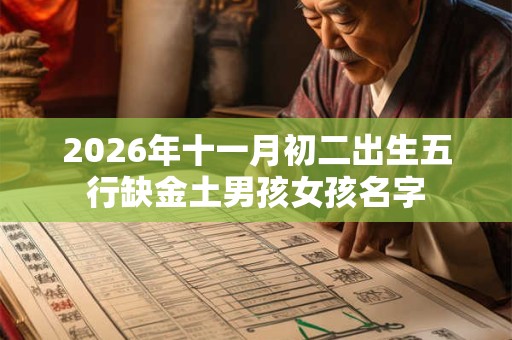 2026年十一月初二出生五行缺金土男孩女孩名字