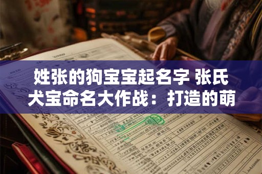 姓张的狗宝宝起名字 张氏犬宝命名大作战：打造的萌宠形象