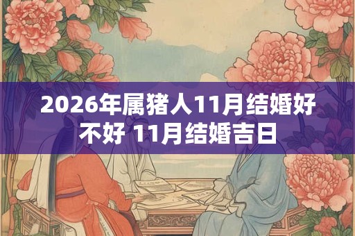 2026年属猪人11月结婚好不好 11月结婚吉日