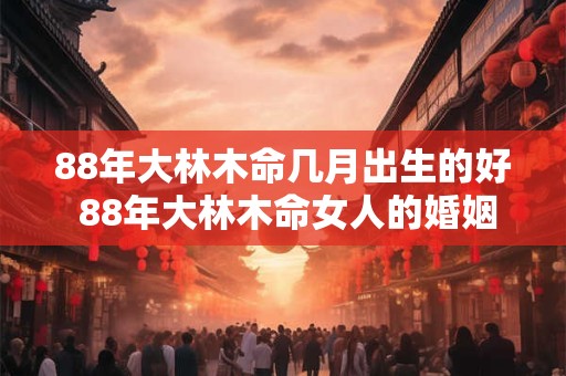 88年大林木命几月出生的好 88年大林木命女人的婚姻