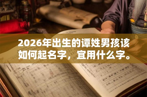 2026年出生的谭姓男孩该如何起名字，宜用什么字。