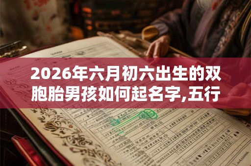 2026年六月初六出生的双胞胎男孩如何起名字,五行属什么？