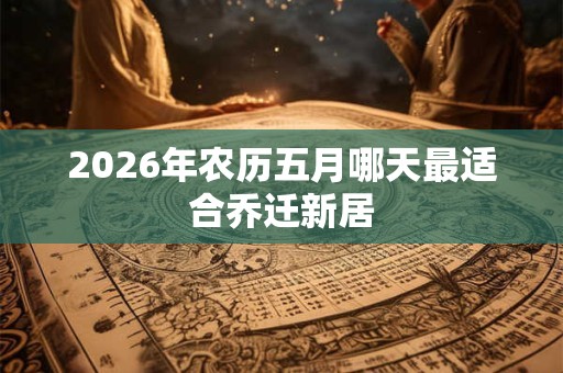 2026年农历五月哪天最适合乔迁新居