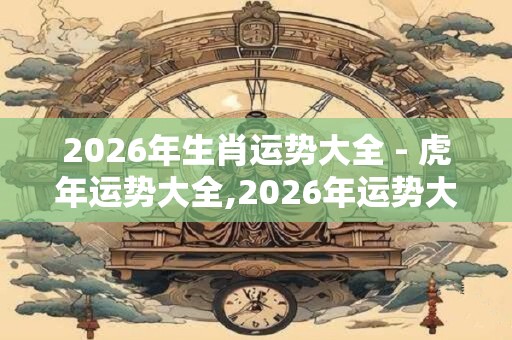 2026年生肖运势大全 - 虎年运势大全,2026年运势大全