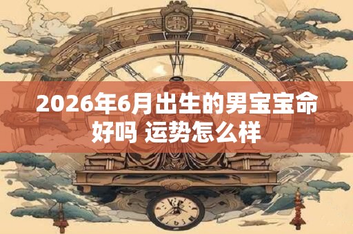 2026年6月出生的男宝宝命好吗 运势怎么样