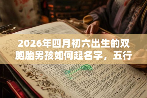 2026年四月初六出生的双胞胎男孩如何起名字，五行属什么