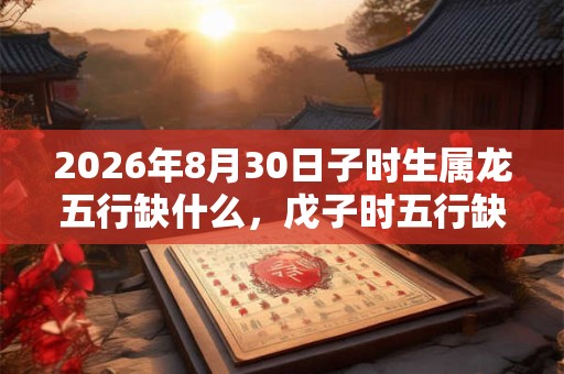 2026年8月30日子时生属龙五行缺什么，戊子时五行缺什么