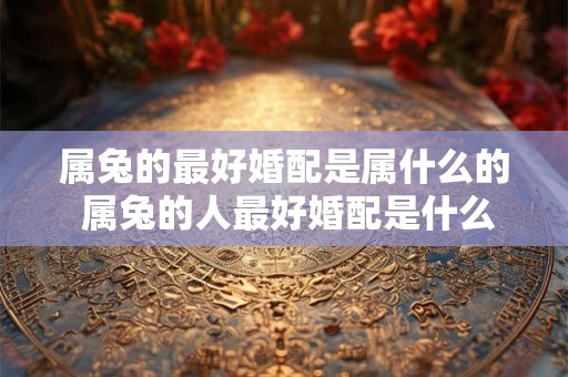 属兔的最好婚配是属什么的 属兔的人最好婚配是什么