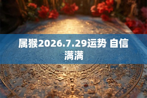 属猴2026.7.29运势 自信满满