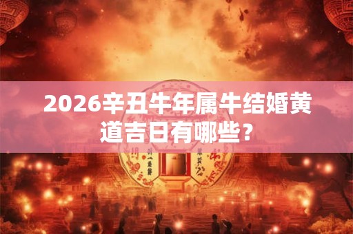 2026辛丑牛年属牛结婚黄道吉日有哪些？
