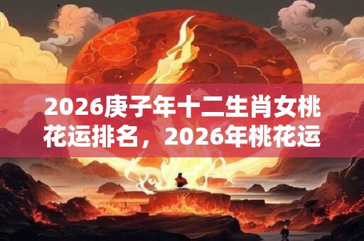 2026庚子年十二生肖女桃花运排名，2026年桃花运最旺生肖女