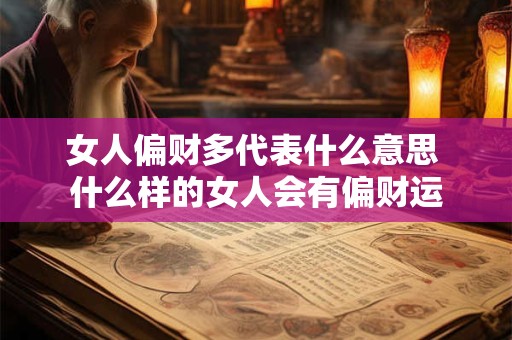 女人偏财多代表什么意思 什么样的女人会有偏财运