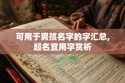 可用于男孩名字的字汇总,起名宜用字赏析