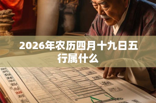 2026年农历四月十九日五行属什么
