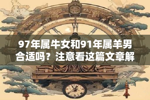 97年属牛女和91年属羊男合适吗？注意看这篇文章解答。