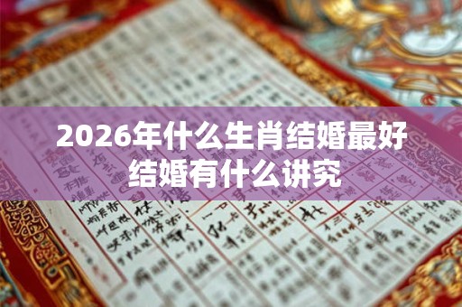 2026年什么生肖结婚最好 结婚有什么讲究