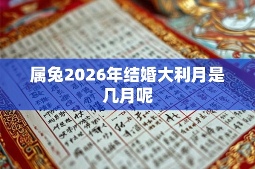属兔2026年结婚大利月是几月呢