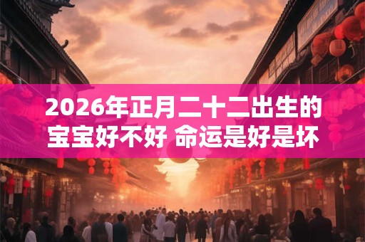 2026年正月二十二出生的宝宝好不好 命运是好是坏